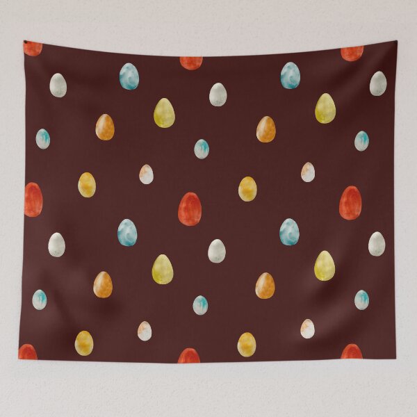 Item preview, Egg textured Easter colored pattern a watercolor red designed and sold by Yana Mustafina | Boho Soulful Designs.