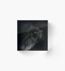 Black Lurcher Acrylic Block