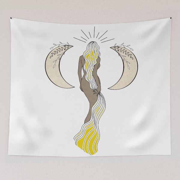 Item preview, Triple Moon Goddess - A Spiritual Illustration - Southern Hemisphere designed and sold by Annalee Beer.