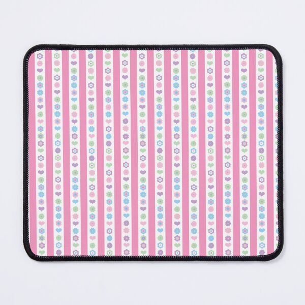 Item preview, RETRO SCANDINAVIAN FLORAL STRIPES PINK designed and sold by blomastudios.