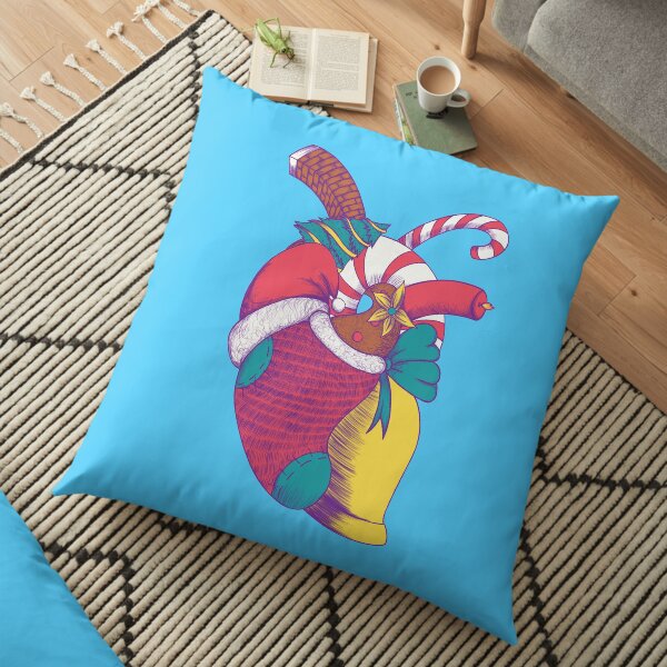 Christmas Heart Floor Pillow