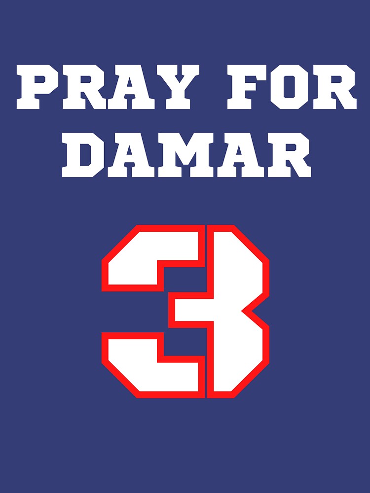 Pray for Damar 3 Damar Hamlin Essential T-Shirt | Redbubble