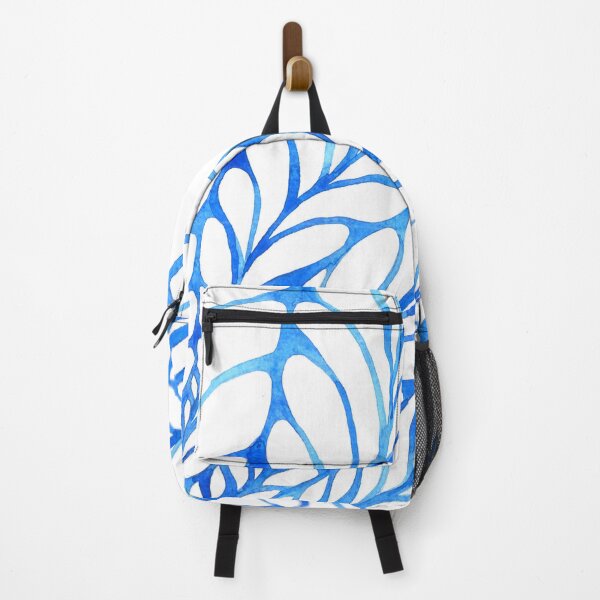 Item preview, Abstract Leaves Blue designed and sold by Cobalt Blue Watercolors.