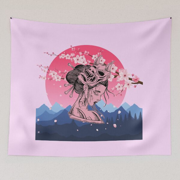 Item preview, Beautiful Japanese Demon Geisha Girl designed and sold by astralsecret.