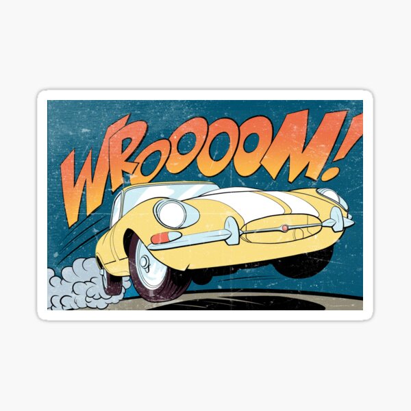 WROOOOM! - Jaguar E Sticker