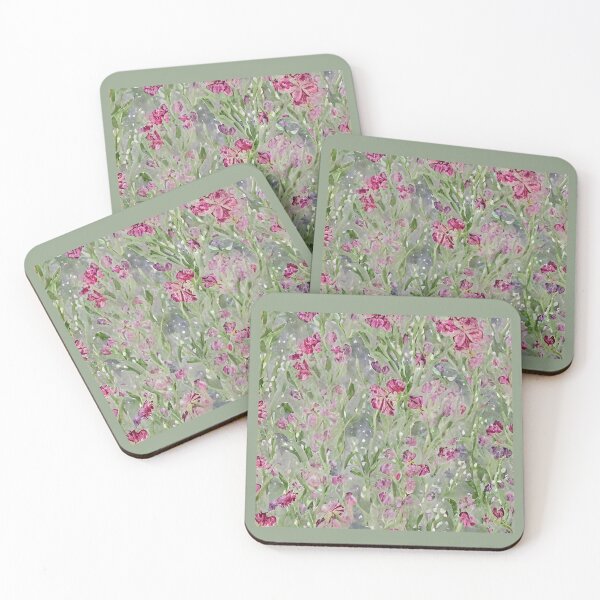 Item preview, Vintage botanical watercolor flowers pattern designed and sold by Artsareus.