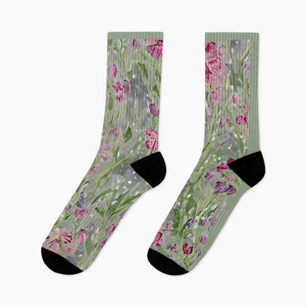 Item preview, Vintage botanical watercolor flowers pattern designed and sold by Artsareus.