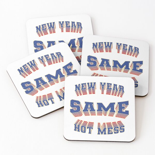Item preview, New Year Same Hot Mess - Vintage Faded Text designed and sold by Whimsical  Thinker.