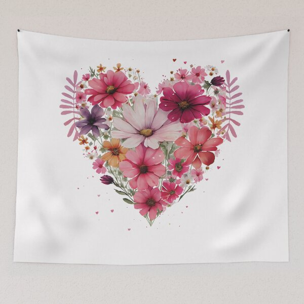 Item preview, Multi-Floral Heart designed and sold by HappyLifeCreate.