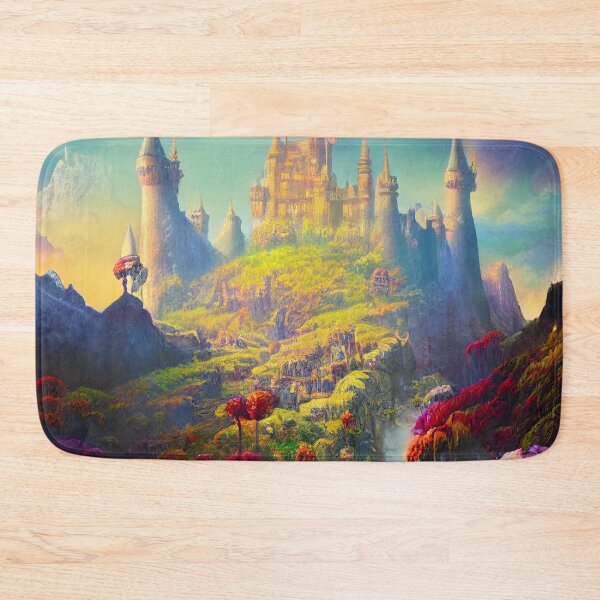 Item preview, a painting of a castle in the sky designed and sold by DesignAtYO.