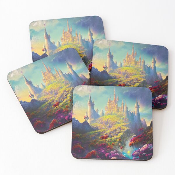 Item preview, a painting of a castle in the sky designed and sold by DesignAtYO.