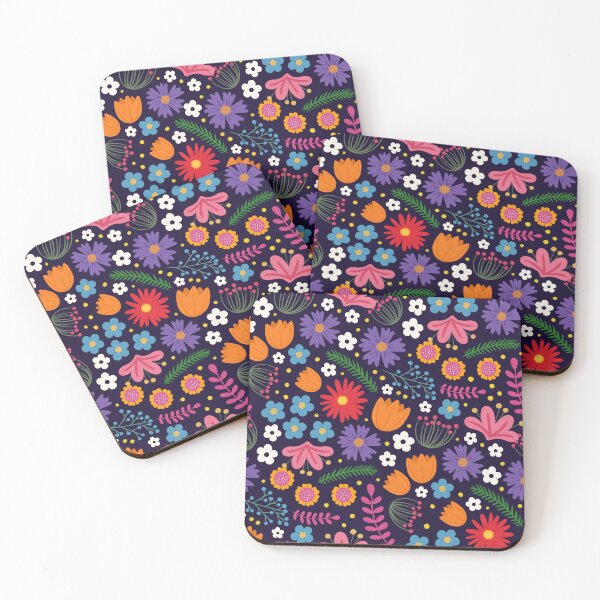 Item preview, Colourful Flowers seamless pattern designed and sold by UnicornParty.