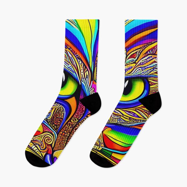 Artikelvorschau, Psychedelische Katzenmaske entworfen und verkauft von FantasyAIArt.