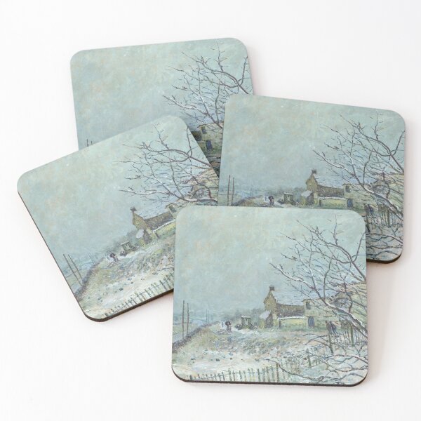Item preview, Winter scenery -  First Snow at Veneux-Nadon by  Alfred Sisley designed and sold by AR-shop.