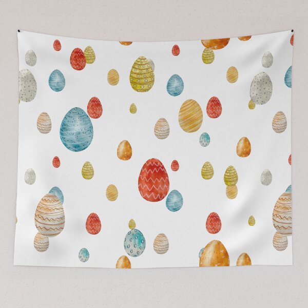 Item preview, Egg textured Easter ornate pattern a watercolor designed and sold by Yana Mustafina | Boho Soulful Designs.