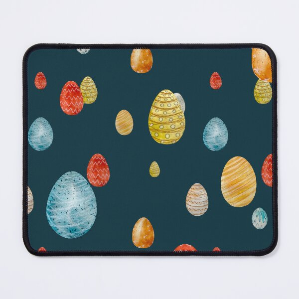 Item preview, Egg textured Easter ornate pattern a watercolor blue designed and sold by Yana Mustafina | Boho Soulful Designs.