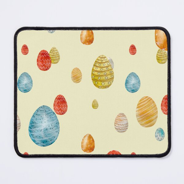 Item preview, Egg textured Easter ornate pattern a watercolor yellow designed and sold by Yana Mustafina | Boho Soulful Designs.