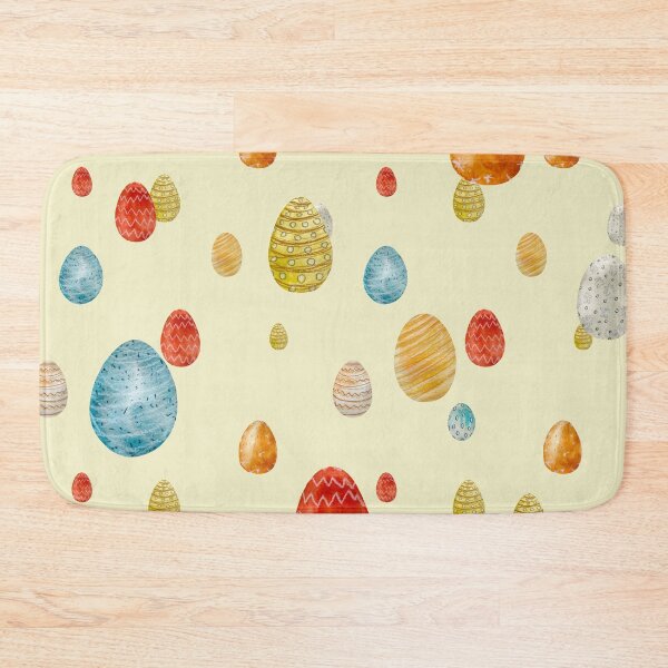Item preview, Egg textured Easter ornate pattern a watercolor yellow designed and sold by Yana Mustafina | Boho Soulful Designs.