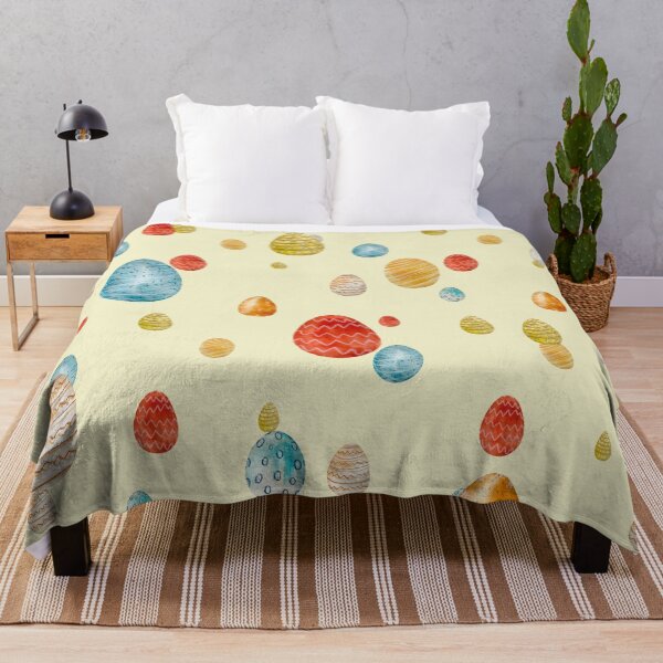 Item preview, Egg textured Easter ornate pattern a watercolor yellow designed and sold by Yana Mustafina | Boho Soulful Designs.