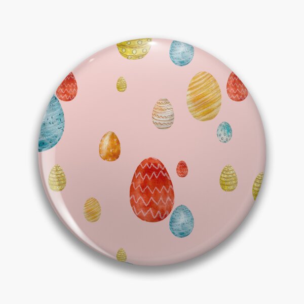 Item preview, Egg textured Easter ornate pattern a watercolor pink designed and sold by Yana Mustafina | Boho Soulful Designs.