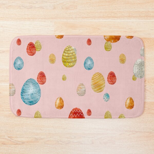 Item preview, Egg textured Easter ornate pattern a watercolor pink designed and sold by Yana Mustafina | Boho Soulful Designs.