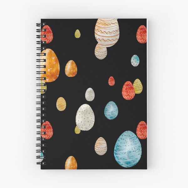 Item preview, Egg textured Easter ornate pattern a watercolor black designed and sold by Yana Mustafina | Boho Soulful Designs.