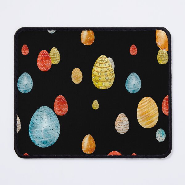 Item preview, Egg textured Easter ornate pattern a watercolor black designed and sold by Yana Mustafina | Boho Soulful Designs.