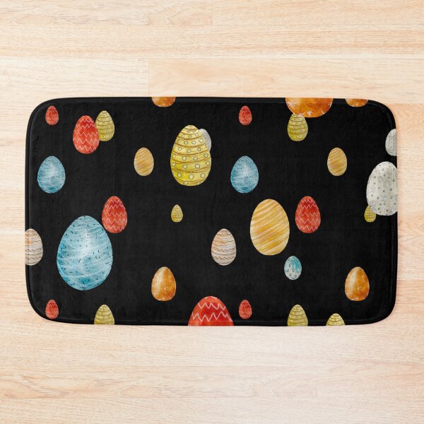 Item preview, Egg textured Easter ornate pattern a watercolor black designed and sold by Yana Mustafina | Boho Soulful Designs.