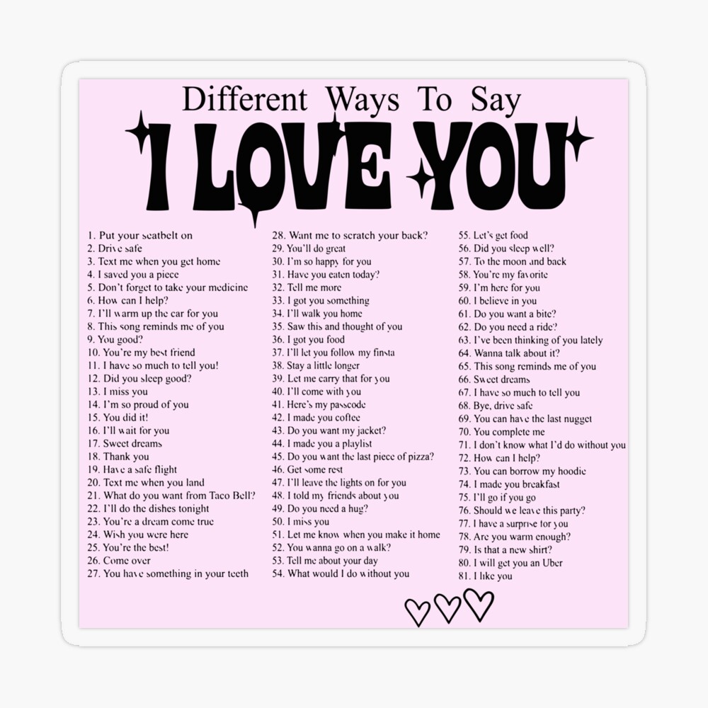 Ways to Say I Love You - Funny Poster for Sale by PrettyPeeks