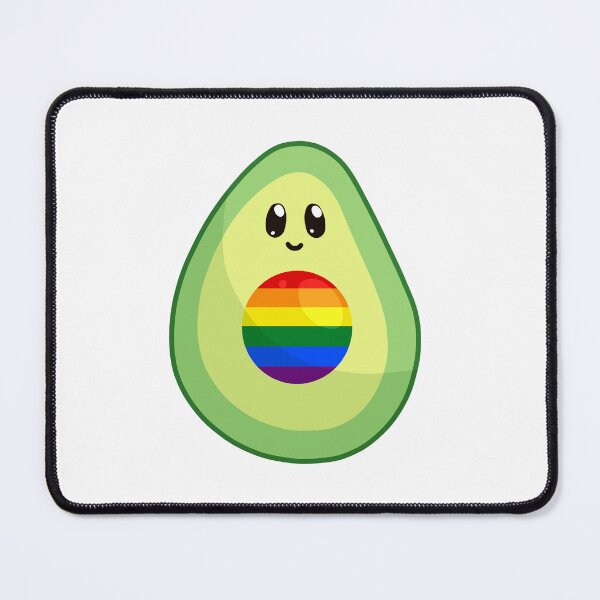 Item preview, Avocado LGBT smiling kawaii digital art designed and sold by ZerpaGiovanna.