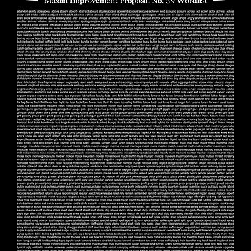 Artwork thumbnail, Mnemonics - BIP-39 Wordlist by phneep