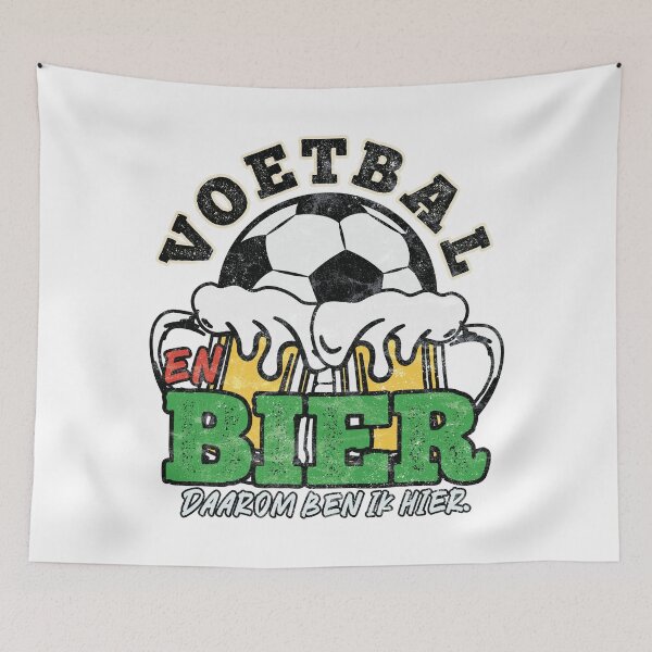 Artikelvorschau, Voetbal En Bier Daarom Ben Ik Hier entworfen und verkauft von Numero14.