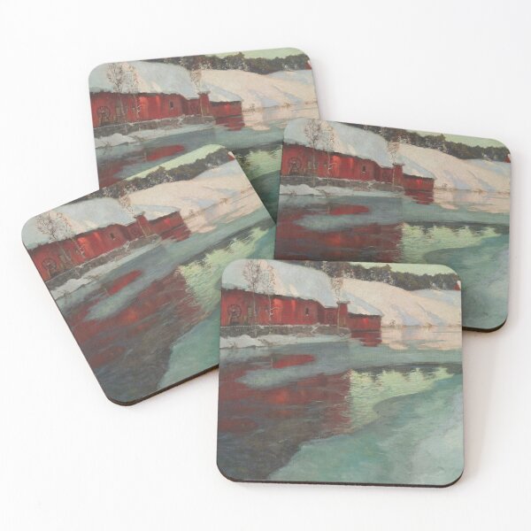 Item preview, Winter scenery -  Freezing river by Frits Thaulow  designed and sold by AR-shop.