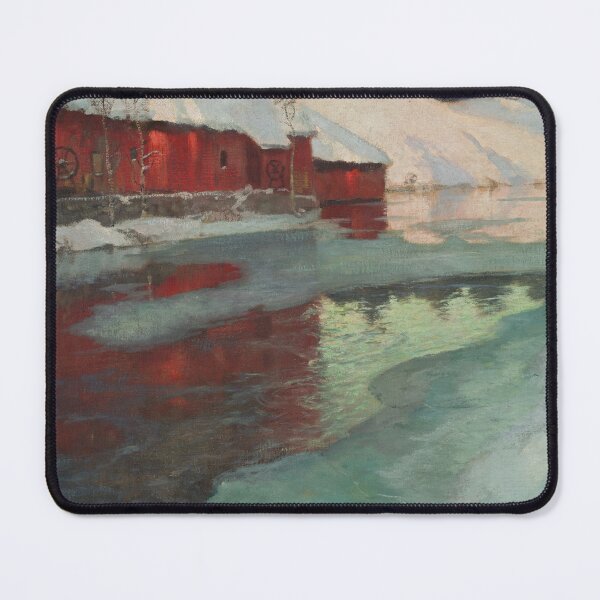 Item preview, Winter scenery - Freezing river by Frits Thaulow designed and sold by AR-shop.