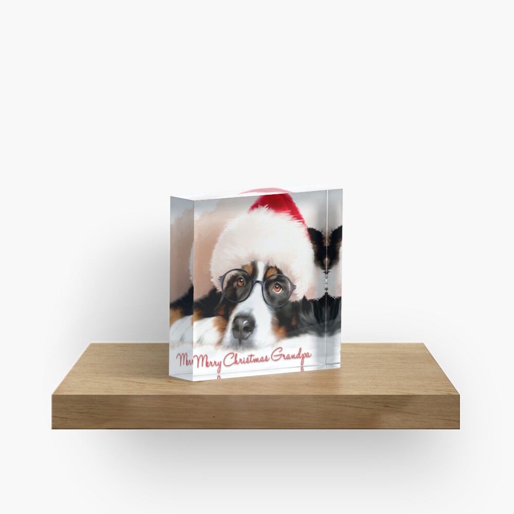 Merry Christmas Grandpa Acrylic Block By MaryTimman Redbubble Merry Christmas Grandpa Acrylic Block By MaryTimman Redbubble