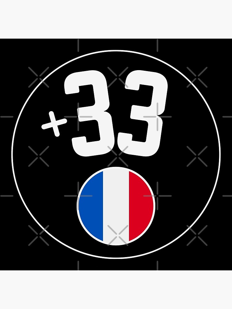 FRANCE country code +33 logo badge" Photographic Print for Sale by