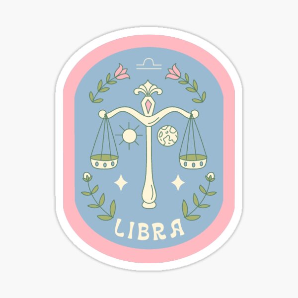 Vista previa del artículo con la obra «Pastel Libra: Zodíaco Pegatina», diseñado y vendido por avafrances.