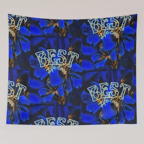 Item preview, Deep Tropical Sea Blue Bloom La mejor vida de todas designed and sold by IvaRenee.