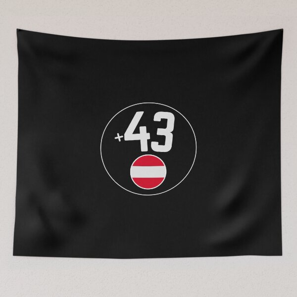 Item preview, AUSTRIA country code +43 logo badge designed and sold by LeddsoDello.