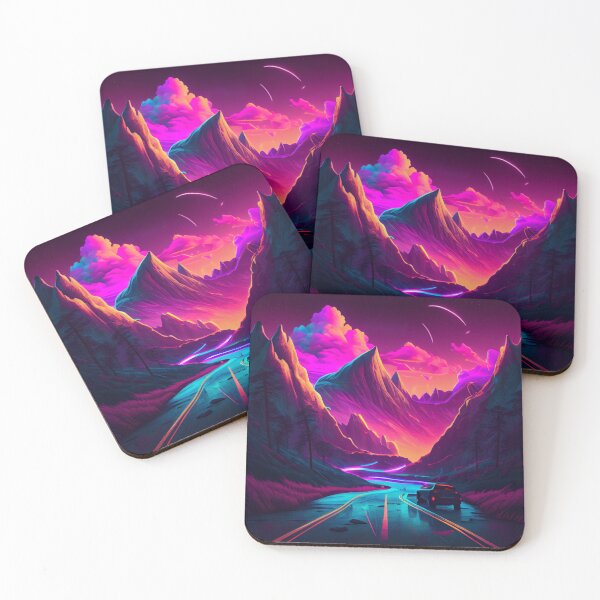Item preview, Road Tripping Through the Synthwave Valley designed and sold by LukeAiWalker.