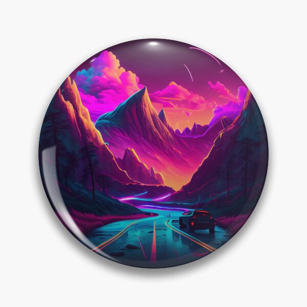 Artikelvorschau, Roadtrip durch das Synthwave Valley entworfen und verkauft von LukeAiWalker.