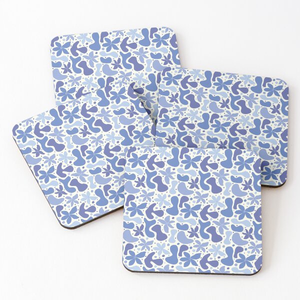 Item preview, MATISSE FLORAL ABSTRACT BLUE designed and sold by blomastudios.