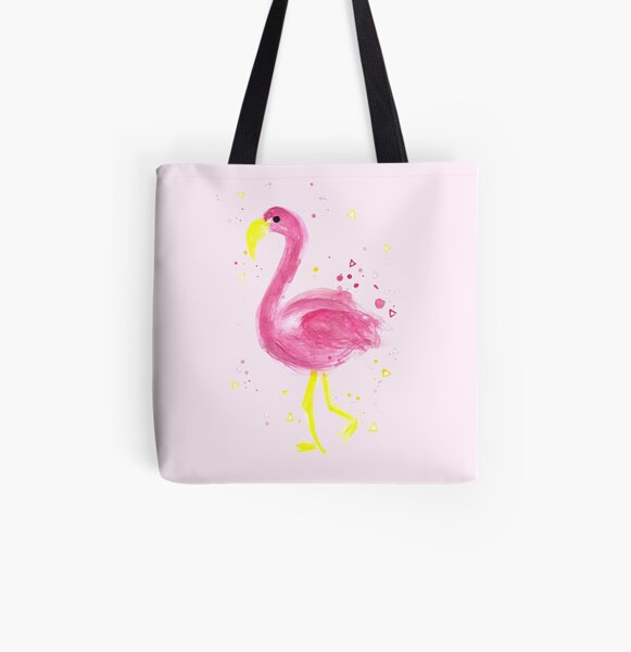 Flamingo a go go All Over Print Tote Bag