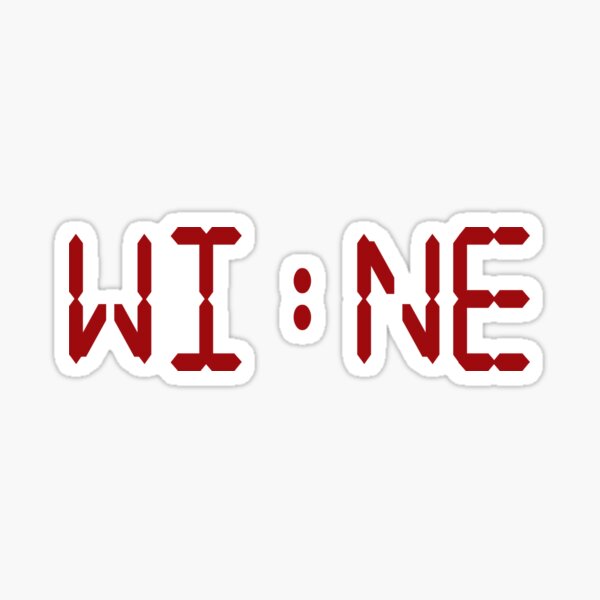 WINE O'clock funny digital alarm clock amusing design Sticker