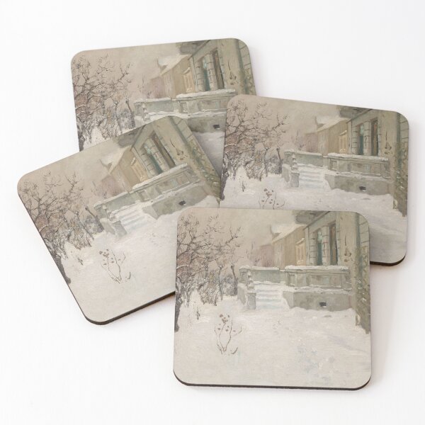 Item preview, Winter scenery -  Garden stairs in snow by Frits Thaulow designed and sold by AR-shop.
