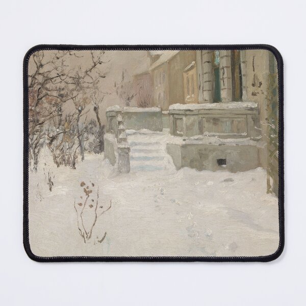 Item preview, Winter scenery - Garden stairs in snow by Frits Thaulow designed and sold by AR-shop.