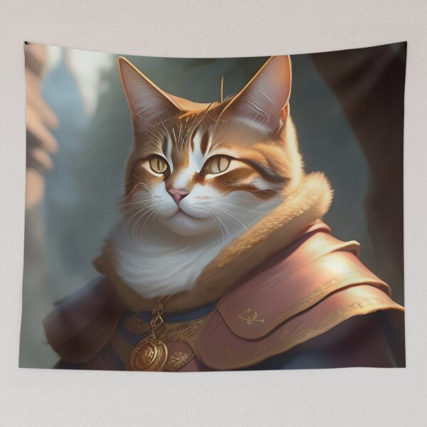 Item preview, Cat in Armor - Modern Digital Art designed and sold by Ai-michiart.