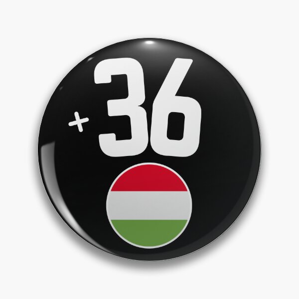 Item preview, HUNGARY country code Magyar +36 badge designed and sold by LeddsoDello.