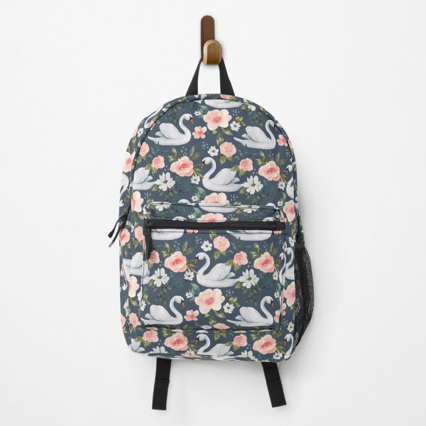 Vista previa del artículo con la obra «Cisne de acuarela floral en azul, colección de primavera vintage», diseñado y vendido por cateandrainn.