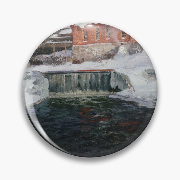 Item preview, Winter scenery - The new factory in Lillehammer by Frits Thaulow designed and sold by AR-shop.